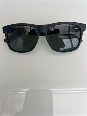 Quay Australia Black Wayfarer-Style Sunglasses